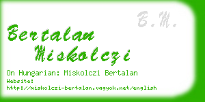 bertalan miskolczi business card